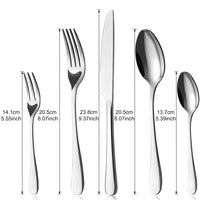 1 x RAW Customer Returns BEWOS cutlery set for 6 people, 30-piece cutlery set including knife, fork, spoon, cutlery stainless steel mirror polished, dishwasher safe - RRP €24.23