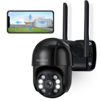 1 x RAW Customer Returns Reobiux Outdoor WiFi Surveillance Camera, 1080P IP Security Camera with 30M Color Night Vision, Human Detection, Two-Way Audio, PTZ Automatic Tracking, Alarm Notification - RRP €49.18