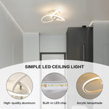 1 x RAW Customer Returns Goeco LED ceiling light, 20W 2200LM modern LED ceiling lamp, interior white ceiling light for kitchen hallway, switching control 3000K 4500K 6500K - RRP €30.37