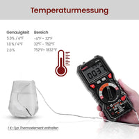 1 x RAW Customer Returns KAIWEETS HT118A Multimeter, Autoranging Multimeter with Real Value 6000 Counts to Measure AC DC Current and Voltage, NCV, Capacitance, Continuity, Resistance, Battery, Diode, Live - RRP €45.82