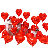 62 x Brand New Heart balloons foil balloons red 25 pieces 18 inch helium balloons heart balloons for birthday Valentine s Day wedding engagement marriage proposal Mother s Day baptism red helium balloons heart shape love party - RRP €556.76