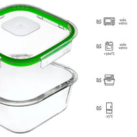 3 x Brand New WUITOKI Food Containers with Quick Lock Lid, Glass Container, 800ml, BPA Free, 4 Pieces, Use Freezer, Refrigerator, Microwave, Oven, Dishwasher - RRP €87.78