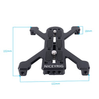 1 x RAW Customer Returns NICEYRIG Quadruped Quick Release Plate for DSLR Camera, Cinema Camera, Camcorder, Compatible with Arca-Swiss Standard Tripods Plus Version  - RRP €38.86