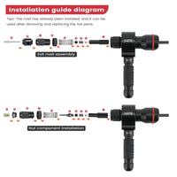 1 x RAW Customer Returns Beaspire 2 in 1 Rivet Nut Adapter for Professional Electric Riveter for Cordless Screwdriver or Drill, with 2.4-6.4mm Rivets, M3-M12 Chucks incl. 35 Rivet Nuts, 30 Blind Rivets  - RRP €89.99