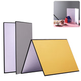 1 x RAW Customer Returns Soonpho 3 in 1 light reflector photography A3 x 2, 42x29.7 cm folding reflector cardboard photography accessories for still life, jewelry, food, product photography, photo gold silver, white, black  - RRP €19.15