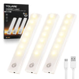 1 x RAW Customer Returns Tolare LED Sensor Light Cabinet Lights, LED Warm White Cabinet Lighting with Motion Sensor, Under-Unit Light Kitchen Sensor Light Cabinet Light Night Light for Cupboard Wardrobe Stairs 3 Pack  - RRP €21.99