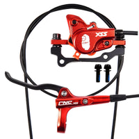 1 x RAW Customer Returns chooee Bicycle Hydraulic Disc Brake MTB Hydraulic Disc Brake Rear left, tube 1450mm long, red - RRP €37.3