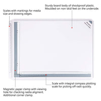 3 x RAW Customer Returns A3 drawing board, Preciva A3 drawing board DIN A3 drawing table with accessories 51 x 36.5 CM A3 drawing board in Metric System - RRP €119.1