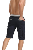 1 x RAW Customer Returns Tansozer Shorts Men Shorts Men Summer Leisure Chino Cotton with 6 Pockets Blue XL - RRP €33.26