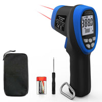 1 x RAW Customer Returns Infrared Thermometer, Digital Laser Infrared Thermometer IR Pyrometer -50 to 1360 non-contact temperature measuring device, adjustable emissivity - RRP €43.36