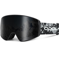 1 x RAW Customer Returns Odoland ski goggles children s unisex snowboard goggles helmet compatible with UV protection and anti-fog for boys and girls for skiing black - RRP €34.7