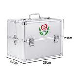 1 x RAW Customer Returns LIKEUDO 3 Layer Empty Aluminum Alloy Frame Medicine Box Drug Storage Box Medicine Case Portable Medical Case First Aid Kit - RRP €45.37