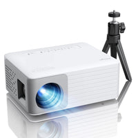 1 x RAW Customer Returns Mini Projector with Tripod, Native 720P Projector, AKIYO O1 Video Projector for Cell Phone, Gifts for Kids, Home Theater Projector Compatible with Smartphone HDMI USB Laptop Firestick AV PS5 - RRP €67.99