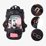 1 x RAW Customer Returns Women s Anti Theft Backpack, Waterproof School Backpack Shoulder Bag for School, Travel, Work, Daily Use Butterfly  - RRP €21.98