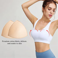 9 x Brand New SKONVIC bra inserts, 5 pairs of women s bra pads, breathable sports bra padding, breast enhancers for swimwear and bikinis 2 beige, 2 black, 1 white , M - RRP €248.4