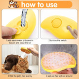 7 x Brand New LOMUG Cat Steamy Brush 3 in 1 - Steam Brush Pet Hair Removal Brush for Pets Yellow - RRP €73.08