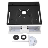 1 x RAW Customer Returns Metal Router System Kit Aluminum Woodworking Insert Base Plate Inverter Board Repair Machine Black  - RRP €55.33