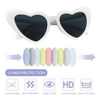 1 x RAW Customer Returns FUNUPUP 8 pieces heart sunglasses, retro party heart party glasses for women - RRP €19.99