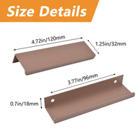 1 x RAW Customer Returns MOROBOR 8pcs Hidden Drawer Handles Modern Style Aluminum Alloy Right Angle Invisible Cabinet Drawer Handles 120mm Brown - RRP €21.6