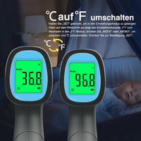 1 x RAW Customer Returns Fever Thermometer Contactless Infrared Forehead Thermometer for Baby Adults, Digital Thermometer Fever with Immediate and Accurate Readings, Fever Alarm, 50 Memory Function - RRP €20.16