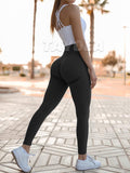 1 x RAW Customer Returns TAYOEA Women s Sports Leggings Seamless Booty Lifting Leggings Smile Contour Yoga Pants Opaque Gym Fitness High Waist Sports Pants Black,XL - RRP €24.99