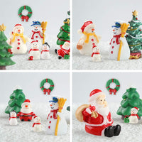 30 x Brand New SALLYFASHION Mini Resin Christmas Ornaments 15pcs Mini Christmas Ornaments Santa Claus Christmas Tree Snowman for Decoration DIY - RRP €332.7