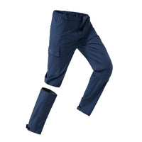 1 x RAW Customer Returns HCSS Hiking Pants Men Zip Off Removable Outdoor Pants Breathable Trekking Pants Summer Sun Protection Quick Drying Functional Pants Lightweight Work Pants with Belt, 5 Pockets Blue-M  - RRP €45.99