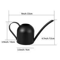 1 x RAW Customer Returns IMEEA 450ml stainless steel watering can for office and home with brushed black finish, ideal for bonsai and houseplants - RRP €24.19