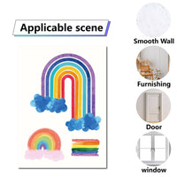 1 x Brand New craspire 8 Sheet 8 Styles Colorful Rainbow Window Clings for Wall Decor for Classroom, Bedroom, Living Room, Window, Staircase, Showcase - RRP €19.2