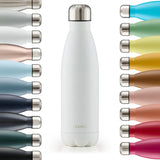 1 x RAW Customer Returns Blumtal drinking bottle stainless steel Charles - Thermos bottle 500 ml - BPA-free thermo drinking bottle cold warm - leak-proof drinking bottle metal - Thermos drinking bottle - Thermo drinking bottle - White - RRP €14.28