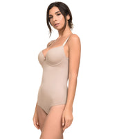 1 x RAW Customer Returns Women s Slimming Bodysuit with Invisible Lycra Shaper Body Shaping Effect Vison, XL  - RRP €23.99