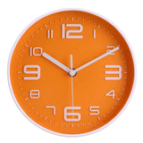 1 x RAW Customer Returns Topkey 8 Inch Silent Wall Clock Easy Readable Big Numbers Non Ticking Round Stylish Modern Clock Decorative for Kitchen Home Dining Room and Office-Orange - RRP €15.99