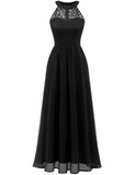 1 x RAW Customer Returns Wedtrend Women s Cocktail Dress Elegant Wedding Evening Dress Short Chiffon Dress, Black, M-36 38 40 - RRP €64.52