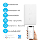 1 x RAW Customer Returns UseeLink WiFi Smart Light Switch, Voice Control Works with Alexa and Google Home, Timer and Device Sharing, Neutral Wire Required, White 3 way - RRP €31.05