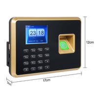 1 x RAW Customer Returns Bisofice A2 Employee Time and Attendance Stamping Machine, Attendance Tracker with Fingerprint Scanning and RFID Password, Time Card Punch Machine with Voice Prompt, 2.4 Display, Italian - RRP €59.99