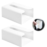 3 x RAW Customer Returns Paper Towel Dispenser Standing Wall Mount Napkin Holder Garbage Bags Dispenser Toilet Paper Dispenser No Drilling Plastic Paper Towel Holder for Toilets Kitchens Living Room White Pack of 2 - RRP €60.48