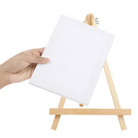 1 x RAW Customer Returns Belle Vous Mini Canvas with Wooden Picture Mount Stand Table Easel 4 Pack - L 20 cm x W 15 cm - Pre-Stretched, Primed Blank Canvas - With Canvas Stand for Kids, Arts Crafts - RRP €30.43