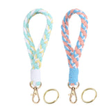 4 x Brand New Pack of 2 macrame keychains, boho keychain, short lanyard, car keychain, car key pendant, women s keychain for cell phones, keys, backpacks decoration - RRP €110.4