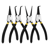 1 x RAW Customer Returns Retaining ring pliers 7 inch snap ring pliers set for internal and external locking straight curved circlip pliers 4 pieces remover retaining - RRP €22.31