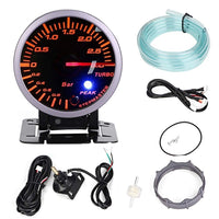 1 x RAW Customer Returns KSTE 2.5 inch 60mm 3.0 Bar Car Modification Turbo Boost Gauge Meter Pointer DC12V - RRP €37.69