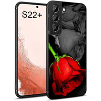 1 x Brand New Esakycn Case for Samsung Galaxy S22 5G, Black Floral Designed Silicone Case Slim Shockproof TPU Girls Floral Protective Case Skin for Samsung S22 Plus 5G 6.6 , Pink2 - RRP €20.4