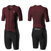 1 x RAW Customer Returns Lo.gas Cycling Triathlon Suit Men Stretch Full Zip Windproof Comfortable Breathable Reflective Padded Solid Color Dry - RRP €65.99