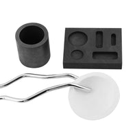 1 x RAW Customer Returns Graphite Crucible Kit Casting Tools Set High Purity Crucible Tong Bowl Combo Ingot Torch Melting Kit Mold - RRP €21.95