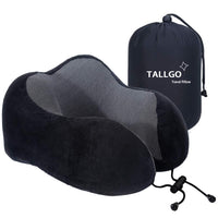 3 x RAW Customer Returns Travel Pillow, Great Memory Foam Neck Pillow, Headrest, Soft Cushion for Sleeping, Airplane, Car and Home Black  - RRP €36.3