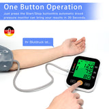 1 x RAW Customer Returns PANACARE 2.0 Upper Arm Blood Pressure Monitors, 4.2 Large Display 3-Color Backlight German Language 2Users 198 Data Cuff from 22-42cm, Fully Automatic Blood Pressure Monitor Black  - RRP €30.24