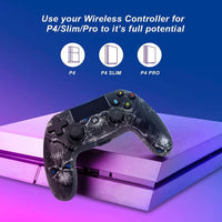 1 x RAW Customer Returns CHENGDAO Wireless Controller for PS4, Double Vibration High Performance Gaming Controller Compatible with Playstation 4 Pro Slim PC and Laptop with Audio Function, Mini LED Indicator, USB Cable - RRP €36.2