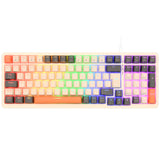 1 x RAW Customer Returns Rii Mechanical Keyboard Gaming Keyboard, Gaming Keyboard Cable with QWERTZ, Keyboard Mechanical with Blue Switches, Keyboard Gaming Keyboard Mechanical with RGB Cable Connection  - RRP €30.24