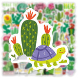 1 x RAW Customer Returns Cactus stickers for laptop 50 pieces , gift for children, teenagers, adults, boys, cactus stickers, waterproof vinyl stickers for scrapbook, skateboard, car, luggage - RRP €7.04