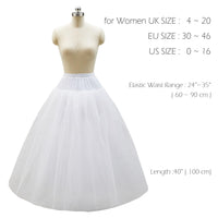 1 x RAW Customer Returns Aprildress Women s Petticoat Without Hoops White Petticoat Tulle Crinoline Skirt for Wedding Dresses IT-PPT026 - RRP €26.94