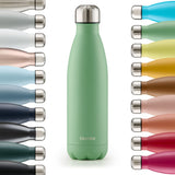 1 x RAW Customer Returns Blumtal drinking bottle stainless steel Charles - Thermos bottle 750 ml - BPA-free thermos drinking bottle cold warm - leak-proof drinking bottle stainless steel 750 ml - Thermos drinking bottle - Summer Green - Green - RRP €15.64